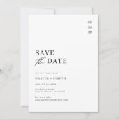 Hedendaagse Elegante Foto Huwelijk Save The Date (Voorkant)