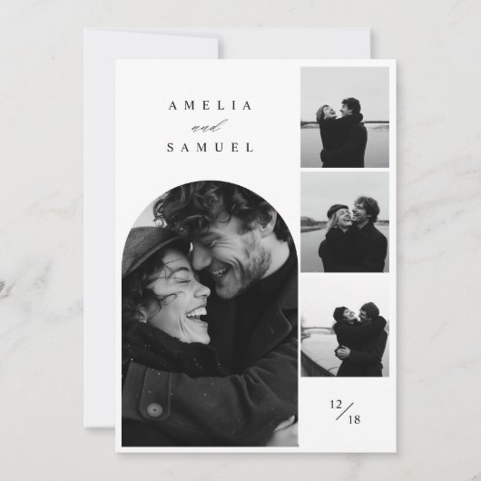 Hedendaagse elegante fotocollage kaart (Voorkant)