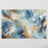 Hedendaagse Elegantie: Blue White Gold gastenlijst (Achterkant)