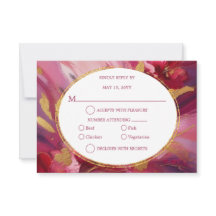 Hedendaagse Elegantie: Fuchsia Roze Goud RSVP