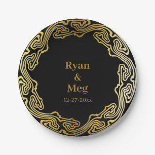 Hedendaagse Elegantie: Moderne gouden Lijsten golv Papieren Bordje