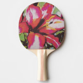 Hedendaagse en kleurrijke abstracte rode bloem tafeltennisbatje (Voorkant)