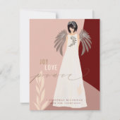 Hedendaagse Engel Joy Love Vrede Kerstmis Feestdagenkaart (Voorkant)