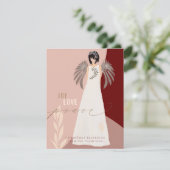 Hedendaagse Engel Joy Love Vrede Kerstmis Feestdagenkaart (Staand voorkant)