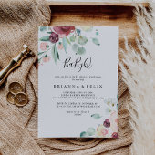 Hedendaagse Eucalyptus BabyQ Baby shower Barbecue Kaart