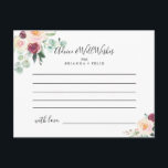Hedendaagse eucalyptus bloemenbruiloft advies Kaar Briefkaart<br><div class="desc">Deze eigentijdse eucalyptus bloemenbruiloft advies kaart is perfect voor een moderne bruiloft. Het ontwerp is voorzien van waterverf paarse, blush, bordo en bordeaux heerlijke pioenen met groene eucalyptus bladeren, inspirerend artistieke schoonheid. Deze kaarten zijn ideaal voor een bruiloft, vrijgezellenfeest, baby shower, afstudeerfeest & meer. Personaliseer de kaarten met de namen...</div>