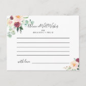 Hedendaagse eucalyptus bloemenbruiloft advies Kaar Briefkaart (Voorkant)
