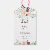 Hedendaagse eucalyptus bloemenbruiloft dank u cadeaulabel (Voorkant)