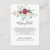 Hedendaagse eucalyptus bruiloft wens goed informatiekaartje (Voorkant)