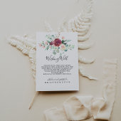 Hedendaagse eucalyptus bruiloft wens goed informatiekaartje