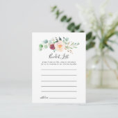 Hedendaagse Eucalyptus Floral Bucket List Kaarten (Staand voorkant)