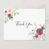 Hedendaagse Eucalyptus Floral Dank u Briefkaart (Voorkant)