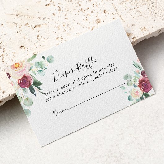 Hedendaagse Eucalyptus Luier Raffle Ticket Informatiekaartje