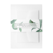 Hedendaagse eucalyptusbruinbruiloft uitnodigingen wikkel (Voorkant Voorbeeld)