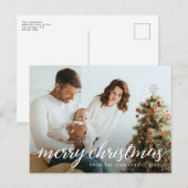 Hedendaagse familiefoto Vrolijk kerstfeest Feestdagenkaart (Voorkant / Achterkant)