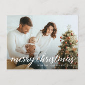 Hedendaagse familiefoto Vrolijk kerstfeest Feestdagenkaart (Voorkant)