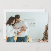 Hedendaagse familiefoto's Vrolijk kerstfeest Feestdagenkaart (Achterkant)