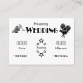 Hedendaagse film fan bruiloft uitnodiging invoegen informatiekaartje (Achterkant)