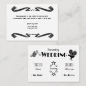 Hedendaagse film fan bruiloft uitnodiging invoegen informatiekaartje (Voorkant / Achterkant)