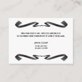 Hedendaagse film fan bruiloft uitnodiging invoegen informatiekaartje