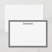 Hedendaagse Flat Note Kaart met naam Notitiekaartje (Voorkant / Achterkant)