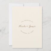 hedendaagse flora botanische roze goudbruiloft kaart (Achterkant)