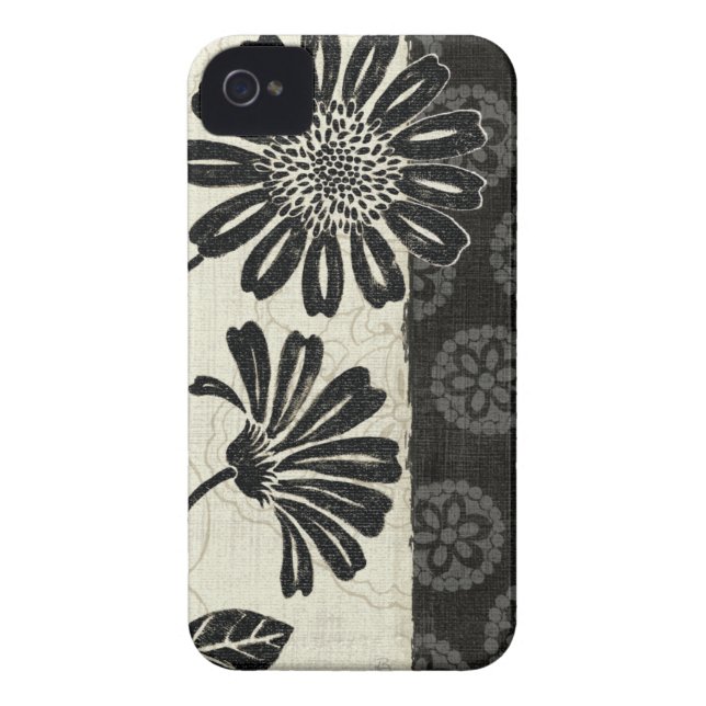 Hedendaagse flora in zwart-wit Case-Mate iPhone case (Achterkant)