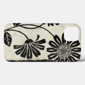 Hedendaagse flora in zwart-wit Case-Mate iPhone case (Achterkant (horizontaal))