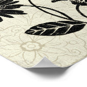 Hedendaagse flora in zwart-wit poster (Hoek)