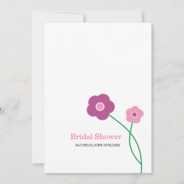 Hedendaagse Floral Bridal Shower Invitations Kaart
