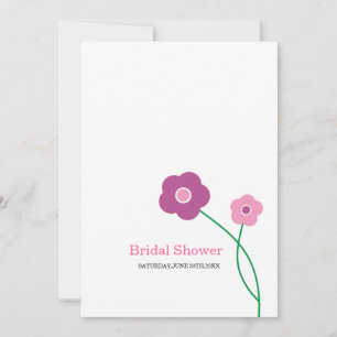 Hedendaagse Floral Bridal Shower Invitations Kaart