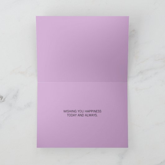 Hedendaagse Floral Custom Verjaardag elke gelegenh Kaart (Binnen)