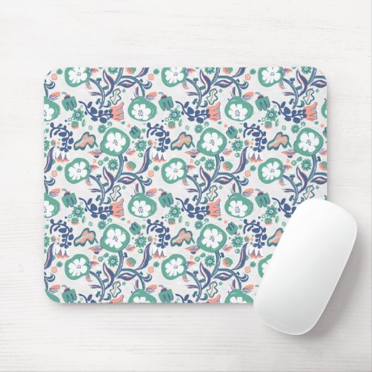 Hedendaagse Floral Doodle Print Muismat (Met muis)