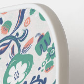 Hedendaagse Floral Doodle Print Pickleball Paddle (Links Detail)