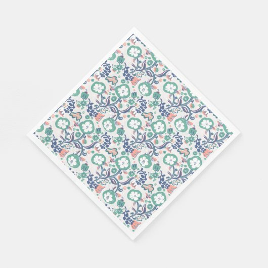 Hedendaagse Floral Doodle Print Servet (Hoek)