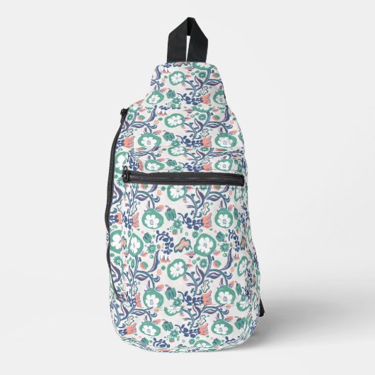 Hedendaagse Floral Doodle Print Sling Bag (Voorkant)