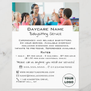 Hedendaagse Flyer voor Kinderopvang Laat een rev