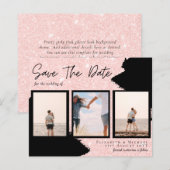 Hedendaagse foto aankondiging trouwdatum (Voorkant / Achterkant)