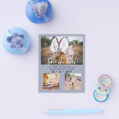 Hedendaagse foto aankondiging trouwdatum flyer (Enkel)