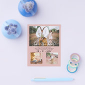 Hedendaagse foto aankondiging trouwdatum flyer (Enkel)