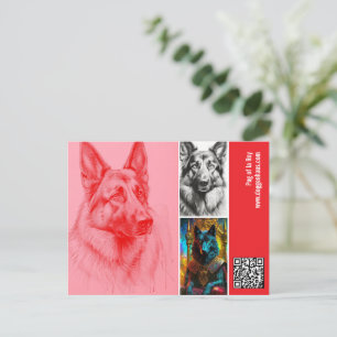 Hedendaagse foto Duitse herder Briefkaart