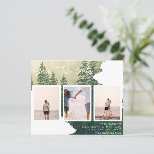 Hedendaagse foto Save Dates Verloving (Staand voorkant)