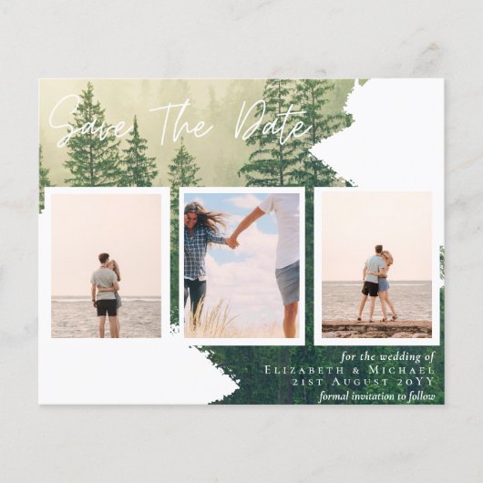 Hedendaagse foto Save Dates Verloving (Voorkant)