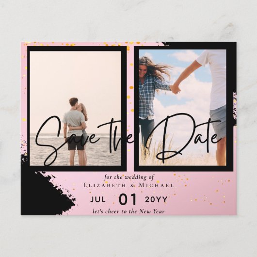 Hedendaagse foto Save Dates Verloving (Voorkant)