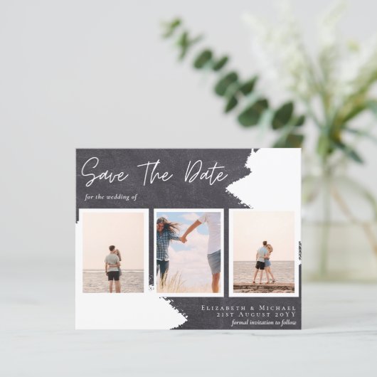 Hedendaagse foto Save Dates Verloving (Staand voorkant)