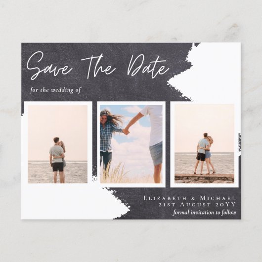 Hedendaagse foto Save Dates Verloving (Voorkant)