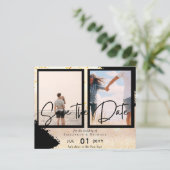 Hedendaagse foto Save Dates Verloving (Staand voorkant)