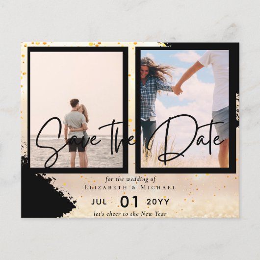 Hedendaagse foto Save Dates Verloving (Voorkant)