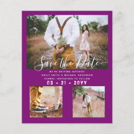 Hedendaagse foto Save Dates Verloving Flyer