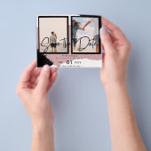 Hedendaagse foto Save Dates Verloving Flyer (Hand)